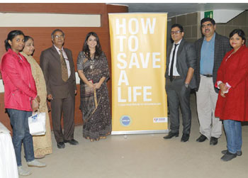 Shri Anup Jalota with Dr. Jagdish Prasad and his wife. - at FICCI Auditorium