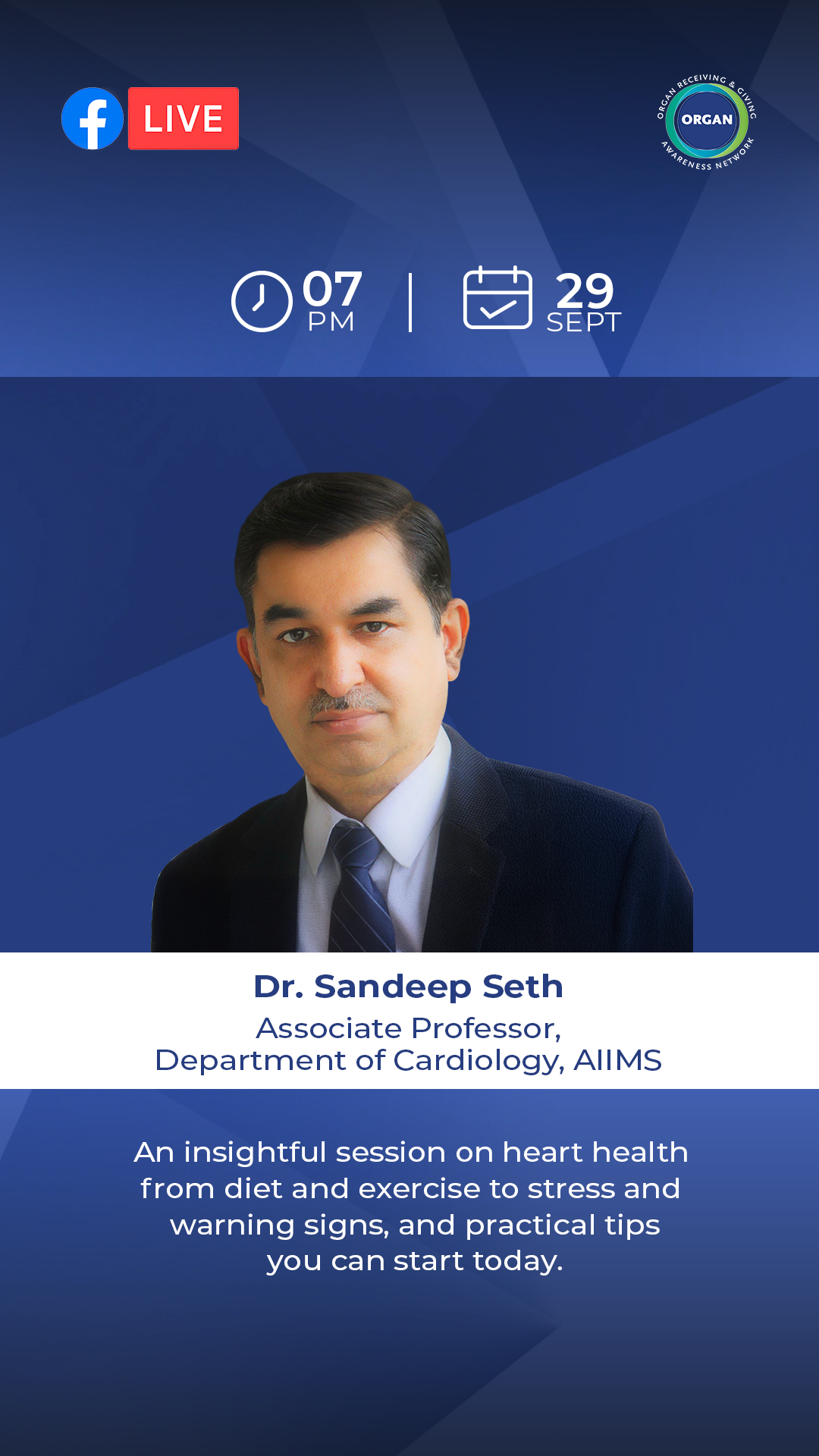 Facebook Live with Dr. Sandeep Seth on World Heart Day, 29th September ...